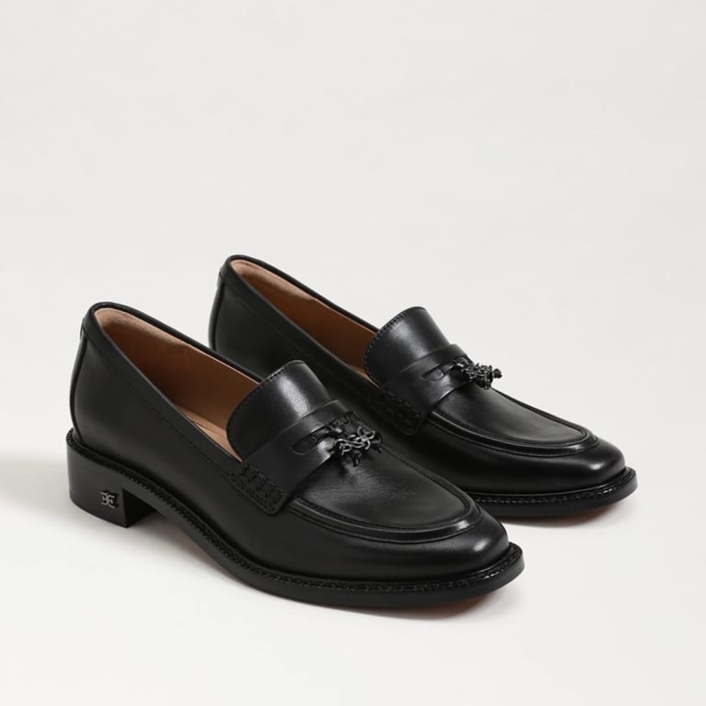 Sam Edelman - DENISE TASSEL PENNY LOAFER - Black Leather - Size 6.5